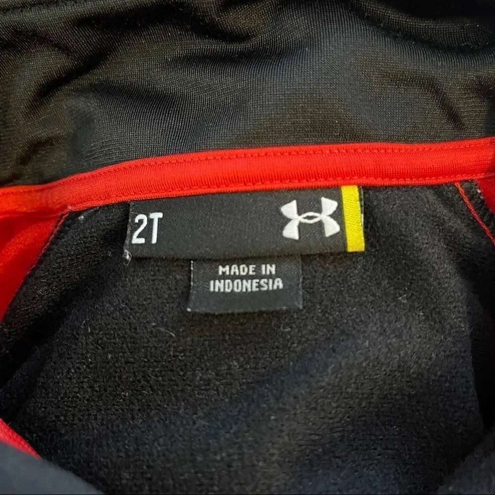 Kids 2T Under Armour Red-Black Zip Top‎